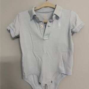 Polo by Ralph Lauren Sky Blue Polo Shirt onesie in 6M